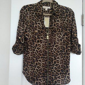 Michael Kors animal print blouse - new with tags